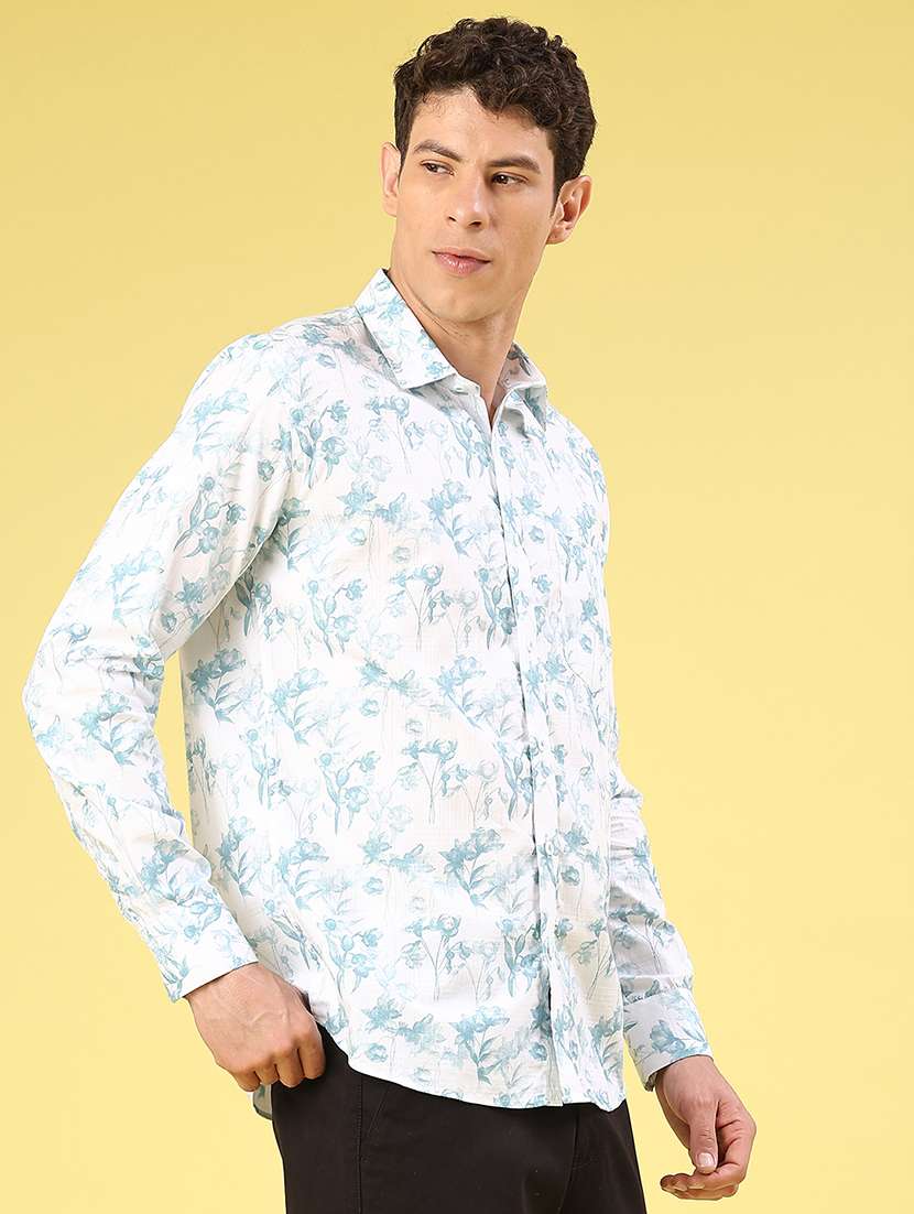 Men Printed Long Sleeve Slim Fit Casual Shirt - 22323798 -  Standard Image - 2