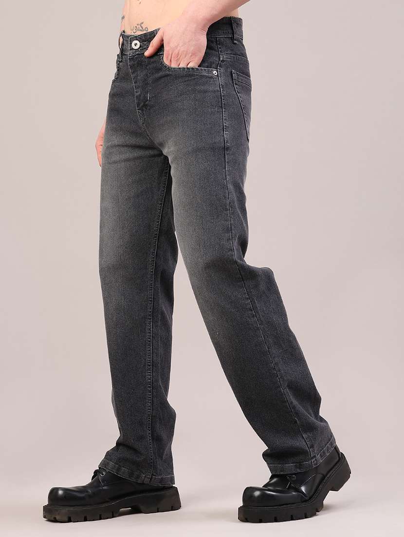men washed mid rise full length straight fit jeans - 22323949 -  Standard Image - 2