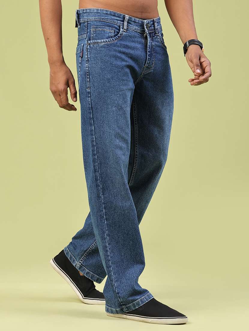 men washed mid rise full length straight fit jeans - 22323956 -  Standard Image - 2