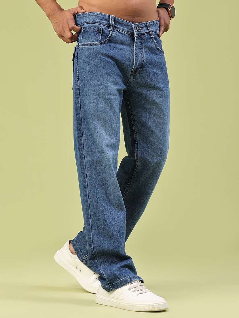 men washed mid rise full length straight fit jeans - 22323958 -  Standard Image - 2