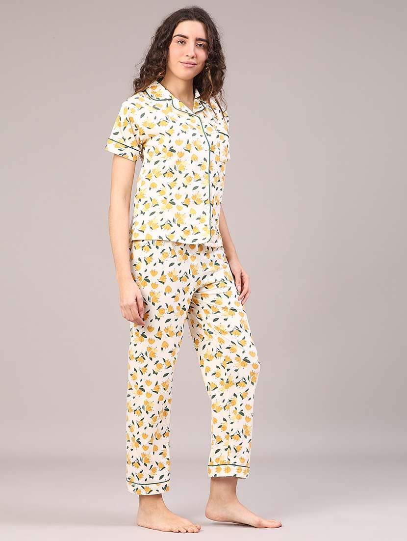 women printed short sleeve pyjama set nightwear - 22324015 -  Standard Image - 2