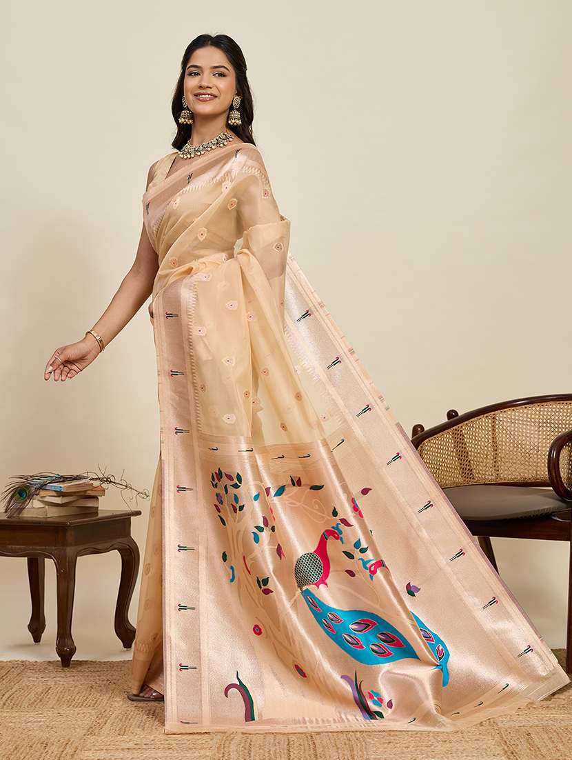 women self design paithani saree with blouse - 22324081 -  Standard Image - 2