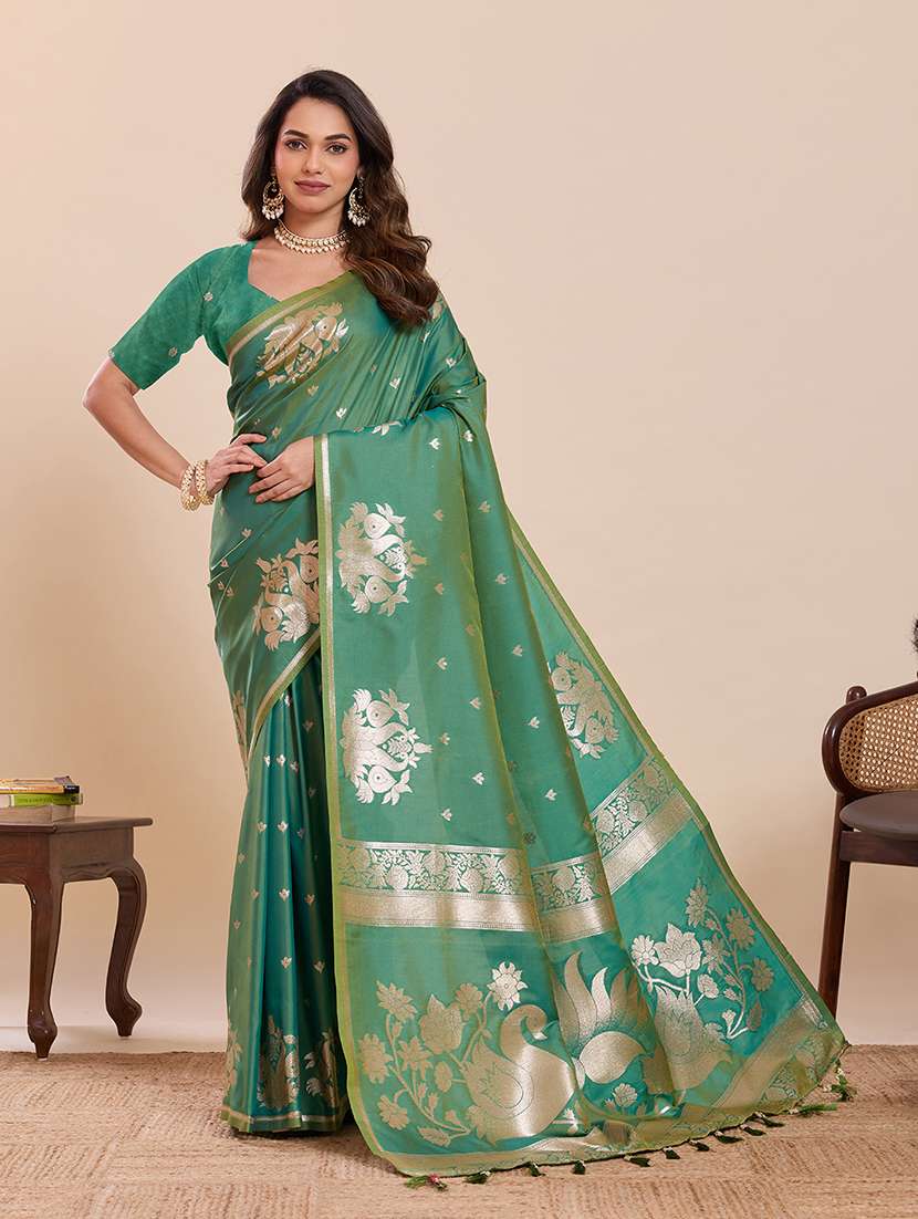 women self design paithani saree with blouse