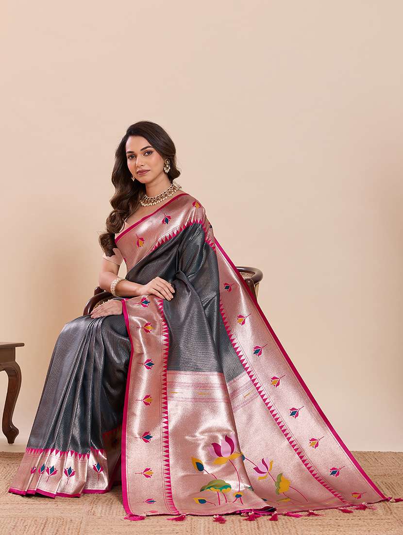 women self design paithani saree with blouse - 22324098 -  Standard Image - 2