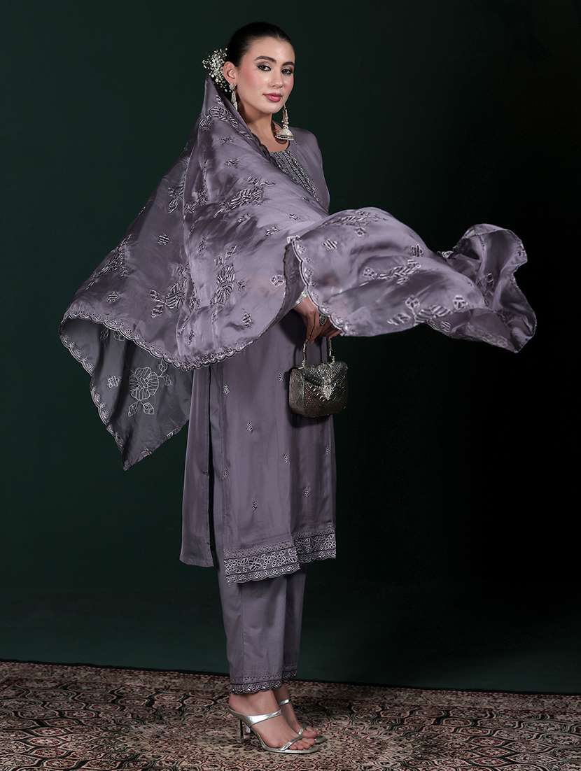 women charcoal suit set - 22324126 -  Standard Image - 7