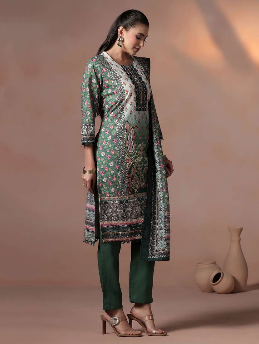 women printed round neck kurta pant with dupatta set - 22324140 -  Standard Image - 2
