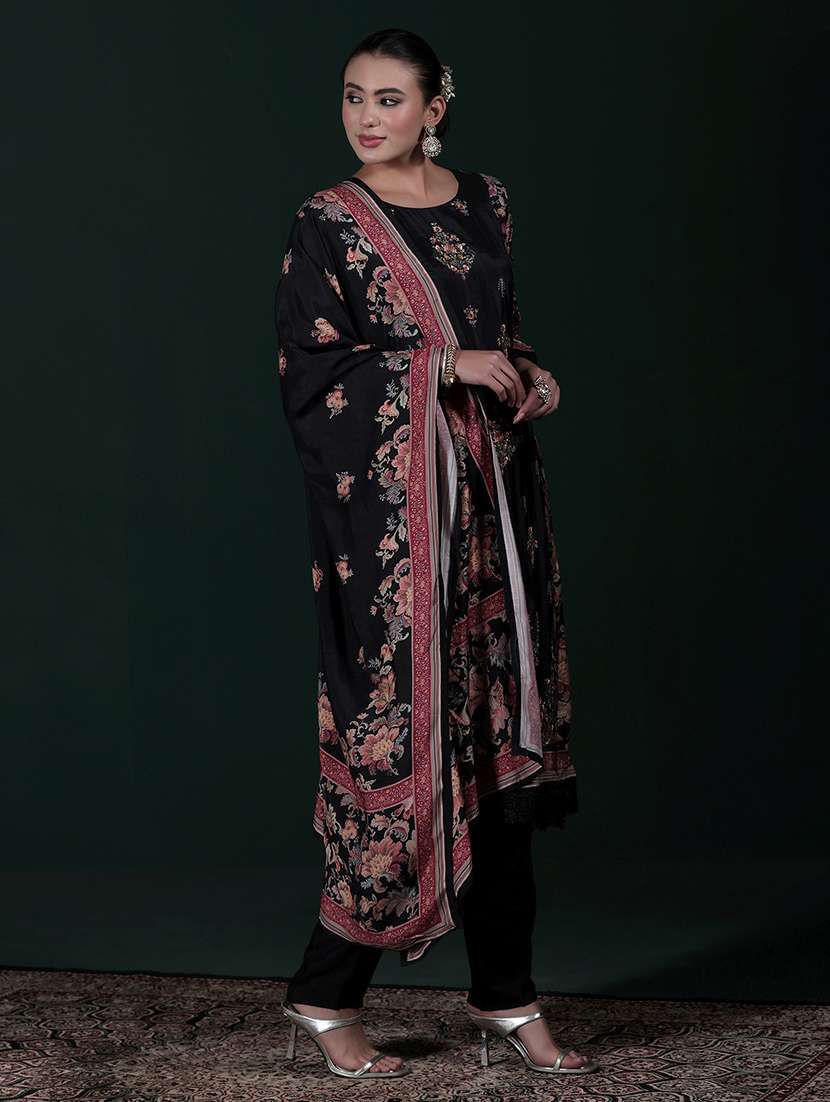 women printed round neck kurta pant with dupatta set - 22324166 -  Standard Image - 2