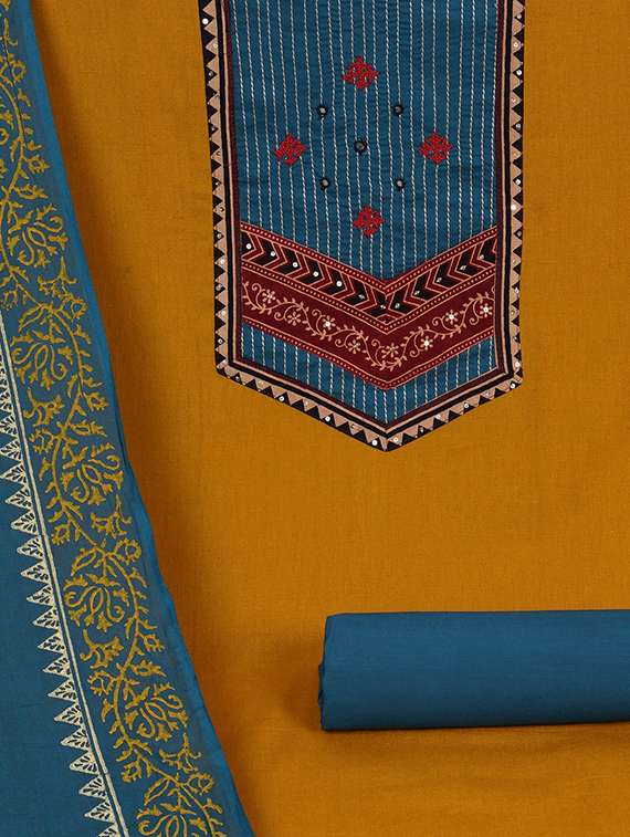 women solid unstitched suit set - 22324229 -  Standard Image - 2