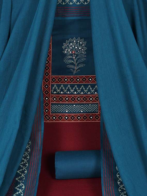 women solid unstitched suit set - 22324232 -  Standard Image - 2