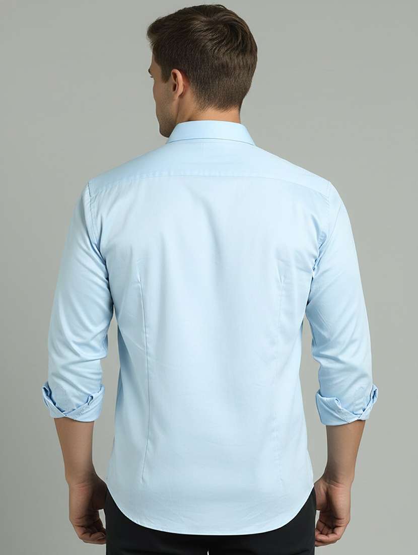 Men Solid Long Sleeve Regular Fit Casual Shirt - 22324286 -  Standard Image - 2