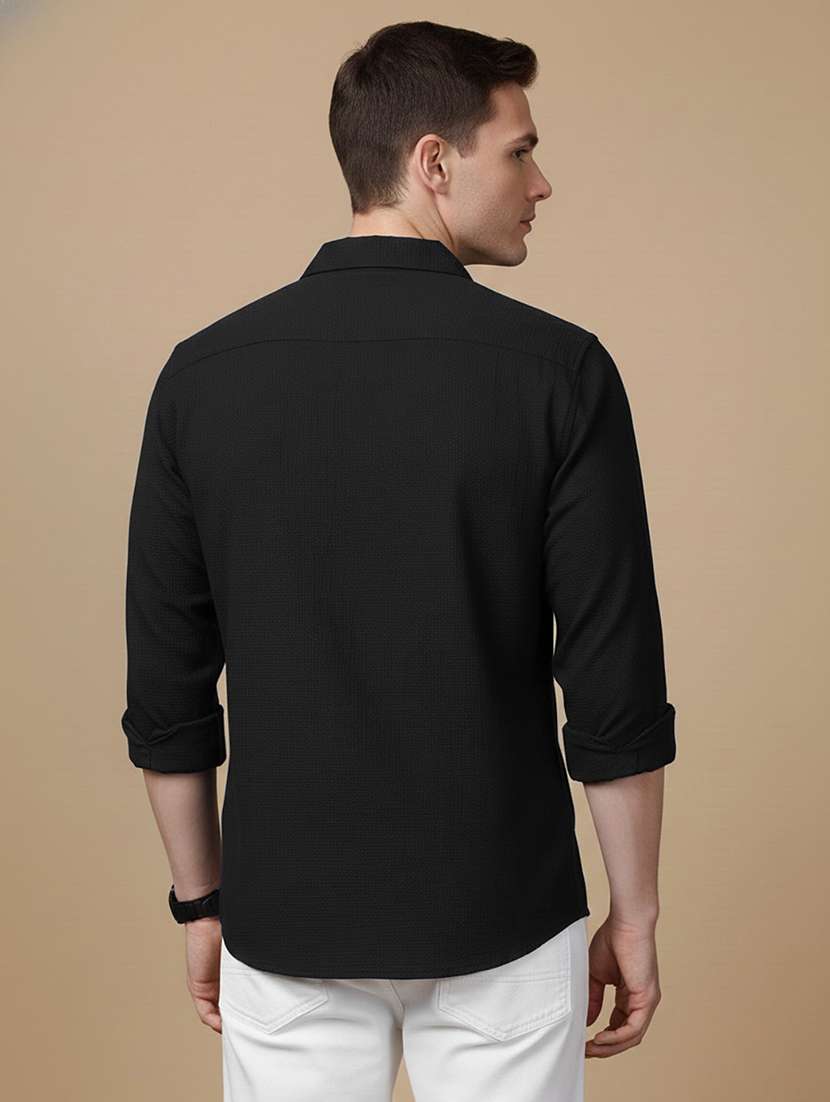 men solid long sleeve regular fit casual shirt - 22324306 -  Standard Image - 2