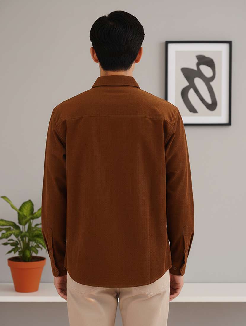 men solid long sleeve regular fit casual shirt - 22324327 -  Standard Image - 2