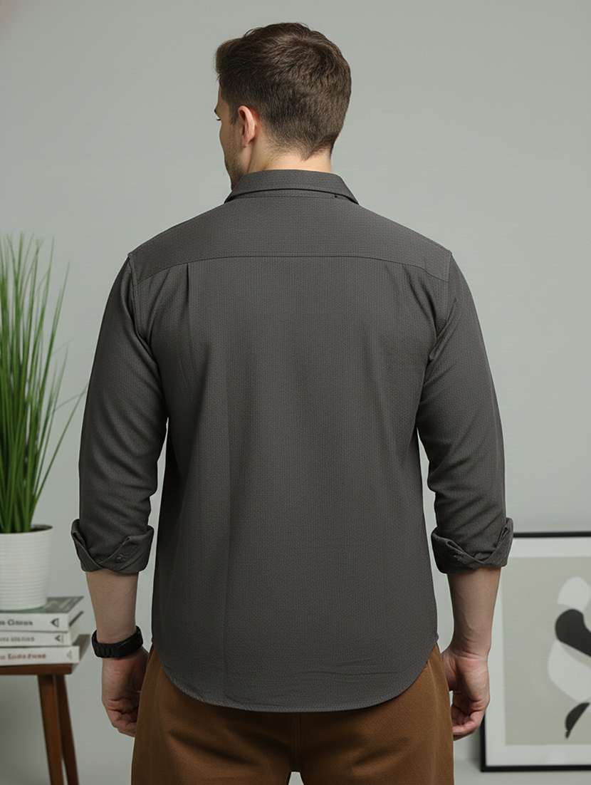 men solid long sleeve regular fit casual shirt - 22324329 -  Standard Image - 2