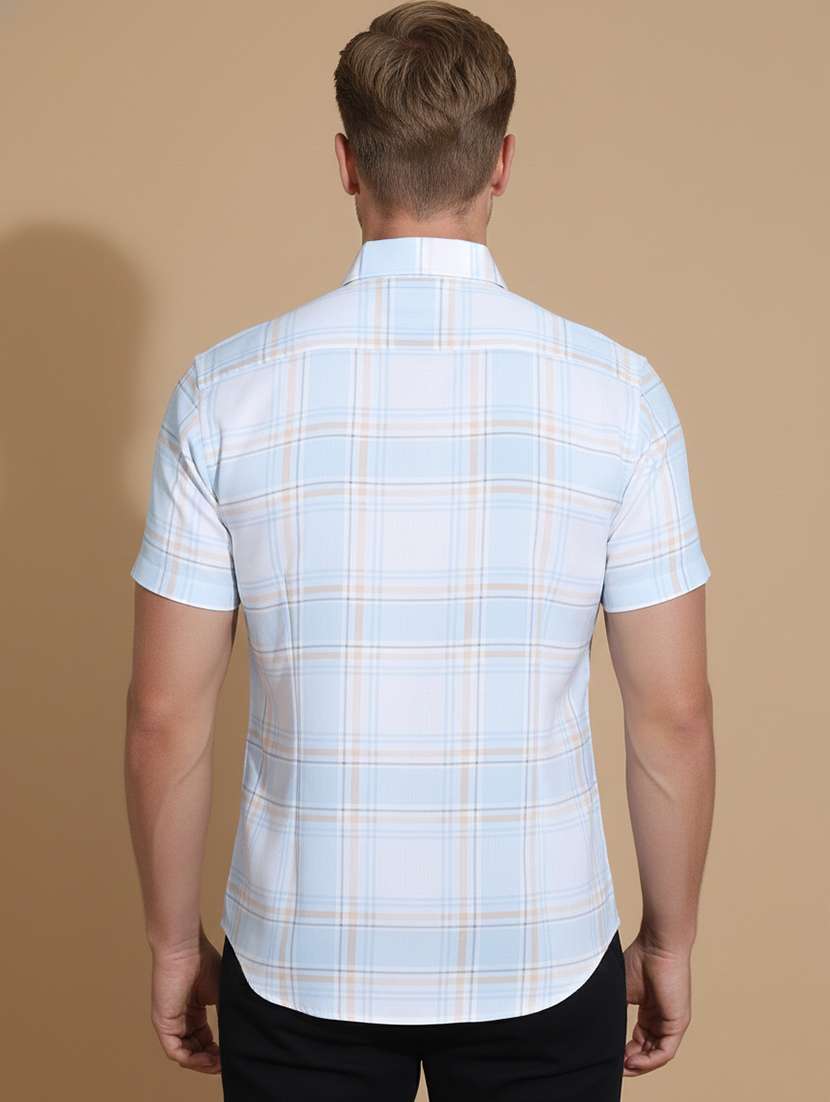 men checkered short sleeve regular fit casual shirt - 22324347 -  Standard Image - 2