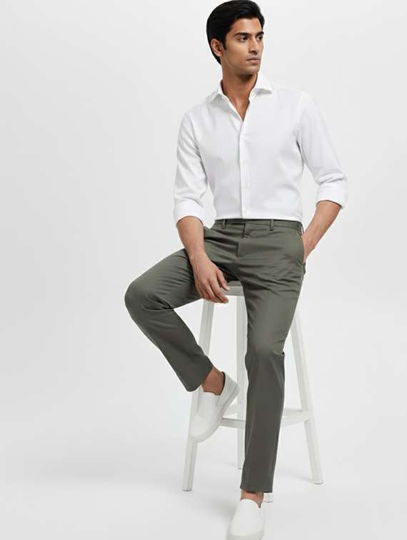 men solid long sleeve regular fit casual shirt - 22324534 -  Standard Image - 2