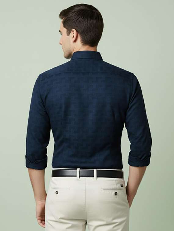 men self design long sleeve regular fit formal shirt - 22324685 -  Standard Image - 2