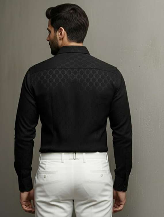 men self design long sleeve regular fit formal shirt - 22324692 -  Standard Image - 2