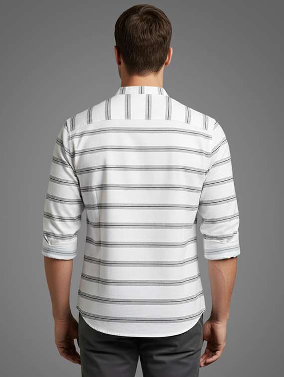 men striped long sleeve regular fit casual shirt - 22324721 -  Standard Image - 2