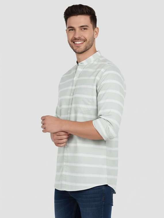 men striped long sleeve regular fit casual shirt - 22324722 -  Standard Image - 2