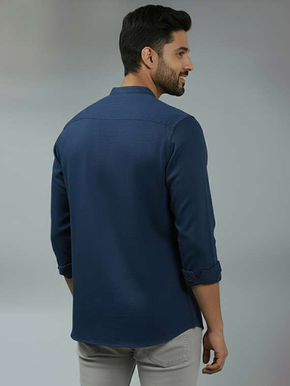 men solid long sleeve regular fit casual shirt - 22324956 -  Standard Image - 2