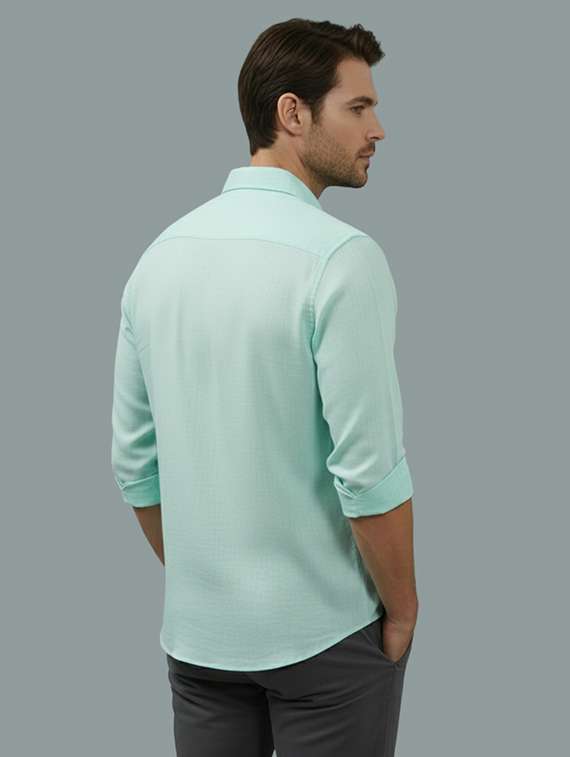 Men Solid Long Sleeve Regular Fit Casual Shirt - 22324973 -  Standard Image - 2
