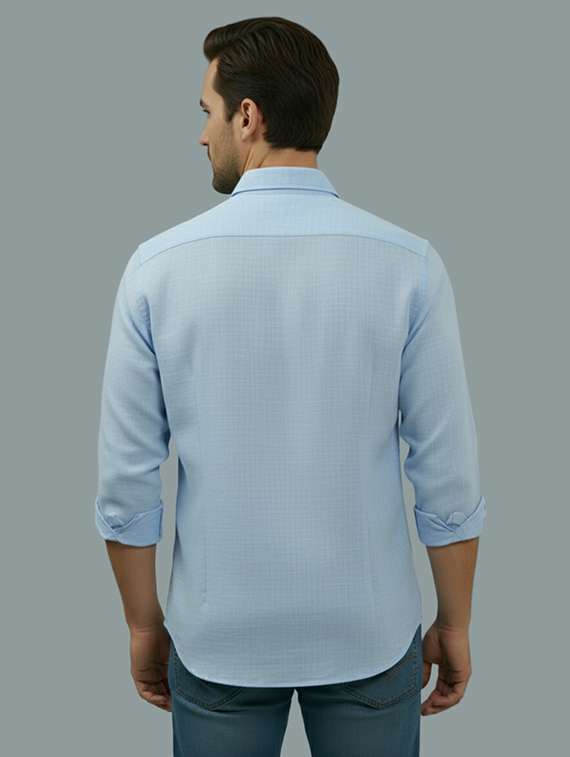 men solid long sleeve regular fit casual shirt - 22324989 -  Standard Image - 2