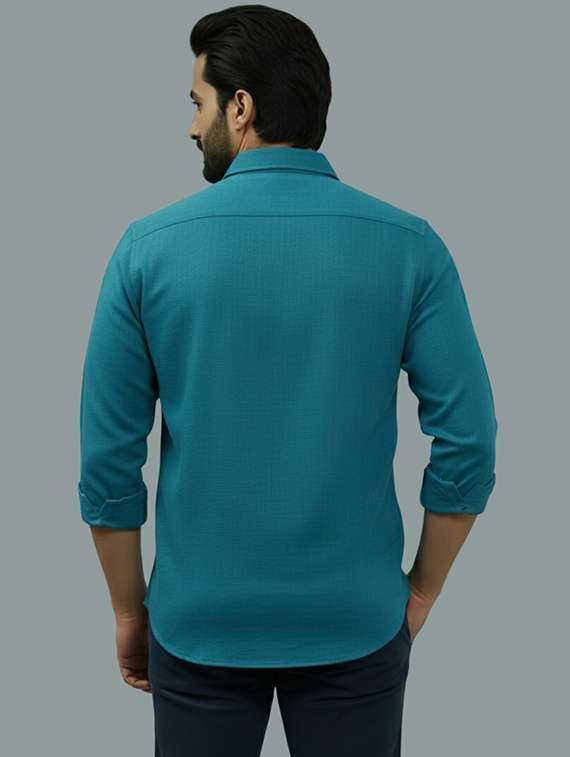 men solid long sleeve regular fit casual shirt - 22325008 -  Standard Image - 2
