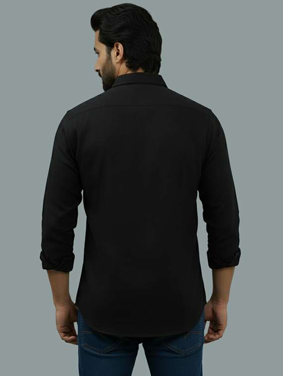 men solid long sleeve regular fit casual shirt - 22325024 -  Standard Image - 2