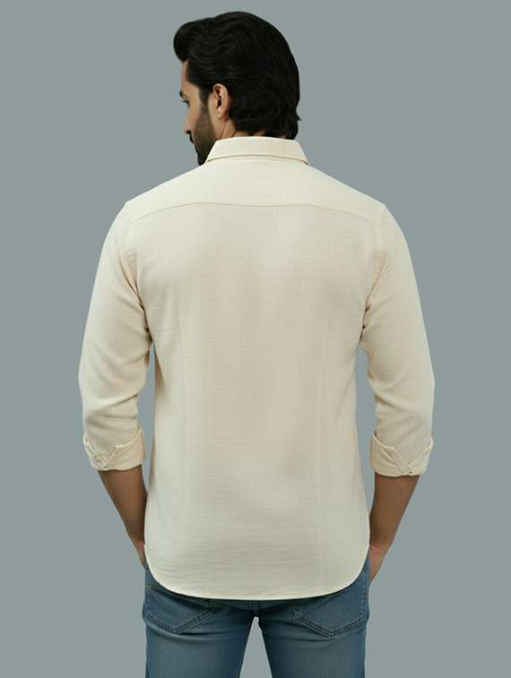 men solid long sleeve regular fit casual shirt - 22325025 -  Standard Image - 2