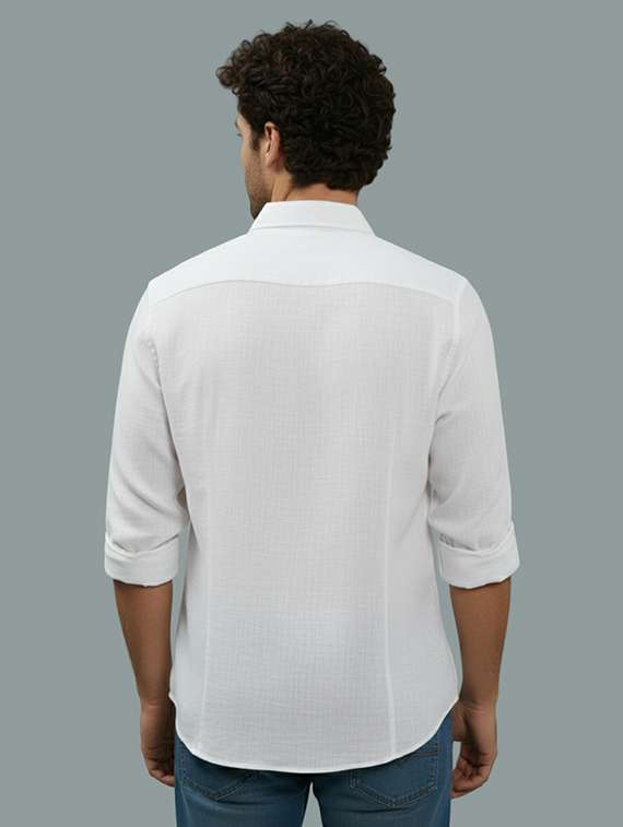 men solid long sleeve regular fit casual shirt - 22325027 -  Standard Image - 2