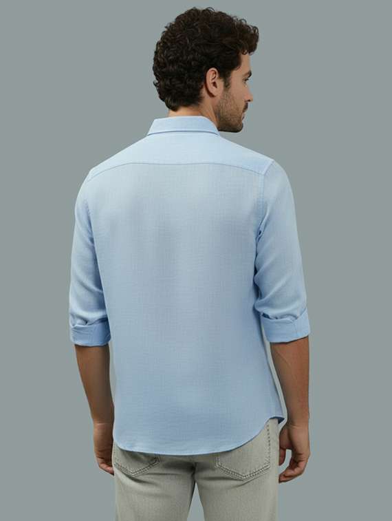 Men Solid Long Sleeve Regular Fit Casual Shirt - 22325029 -  Standard Image - 2