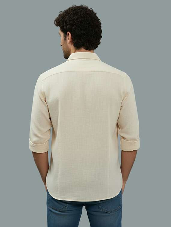 men solid long sleeve regular fit casual shirt - 22325045 -  Standard Image - 2