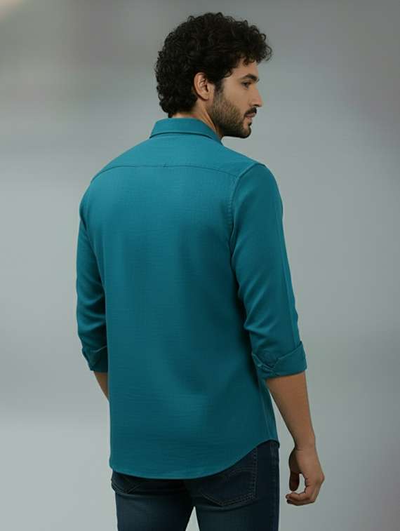men solid long sleeve regular fit casual shirt - 22325048 -  Standard Image - 2