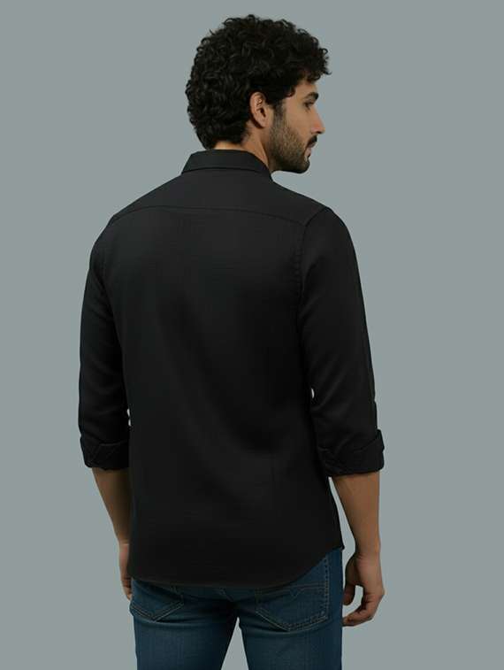 Men Solid Long Sleeve Regular Fit Casual Shirt - 22325064 -  Standard Image - 2