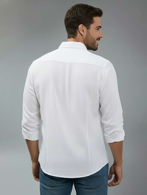 men solid long sleeve regular fit casual shirt - 22325087 -  Standard Image - 2