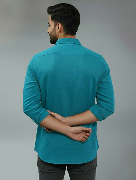 men solid long sleeve regular fit casual shirt - 22325108 -  Standard Image - 2