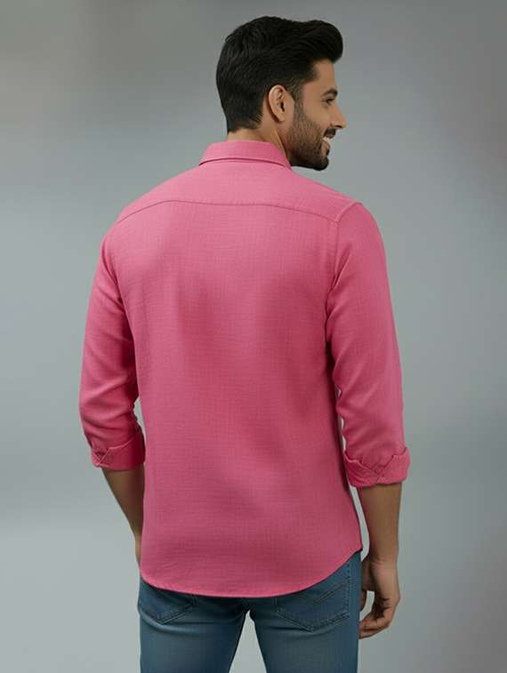 Men Solid Long Sleeve Regular Fit Casual Shirt - 22325112 -  Standard Image - 2