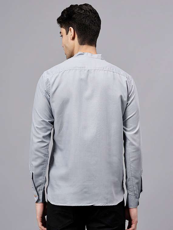 men solid mandarin neck short kurta - 22325231 -  Standard Image - 2