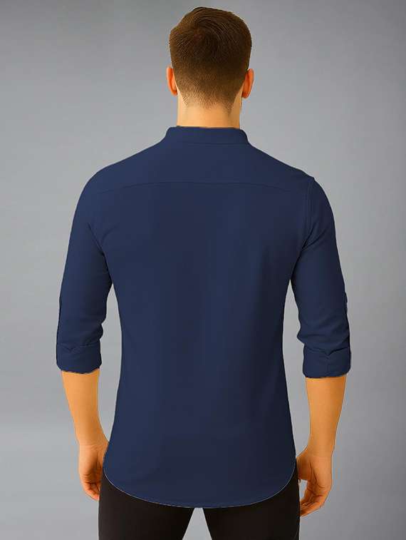 Men Solid Mandarin Neck Short Kurta - 22325257 -  Standard Image - 2
