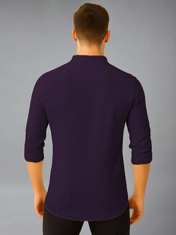 men solid mandarin neck short kurta - 22325259 -  Standard Image - 2