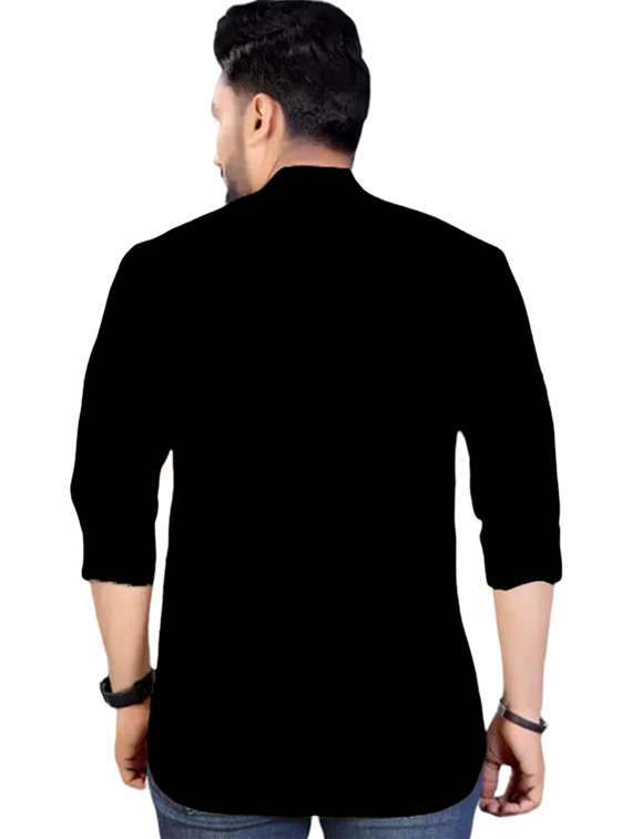 Men Solid Mandarin Neck Short Kurta - 22325285 -  Standard Image - 2