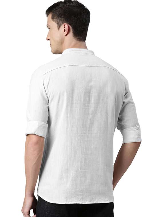 men solid mandarin neck short kurta - 22325333 -  Standard Image - 2