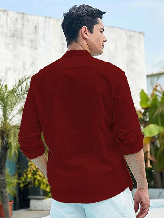 men solid mandarin neck short kurta - 22325374 -  Standard Image - 2