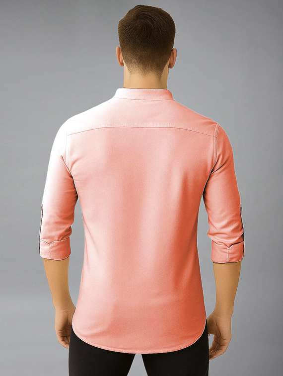 men solid mandarin neck short kurta - 22326009 -  Standard Image - 2