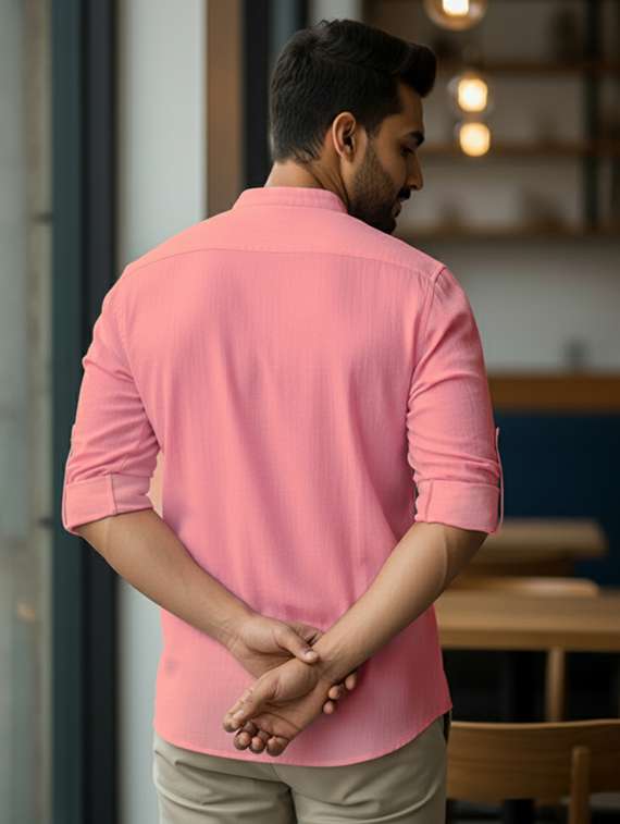 men solid mandarin neck short kurta - 22326371 -  Standard Image - 2