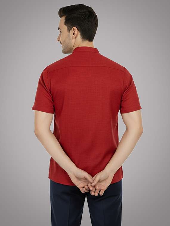 men solid mandarin neck short kurta - 22326404 -  Standard Image - 2