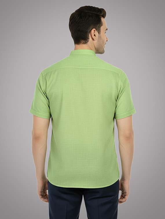 men solid mandarin neck short kurta - 22326408 -  Standard Image - 2