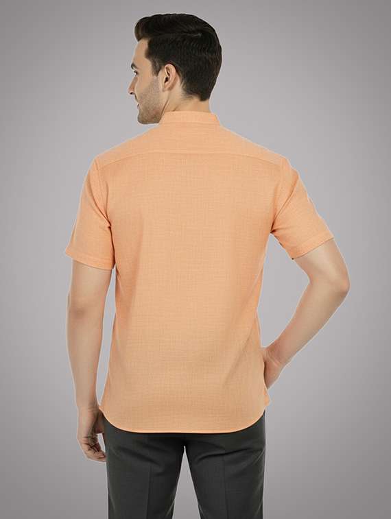 men solid mandarin neck short kurta - 22326409 -  Standard Image - 2