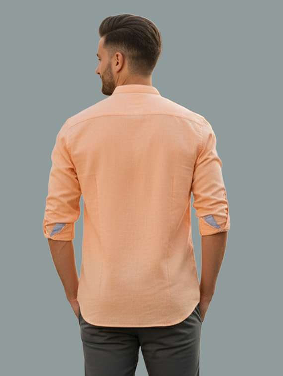 men solid mandarin neck short kurta - 22326430 -  Standard Image - 2