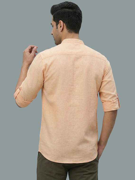 men solid mandarin neck short kurta - 22326446 -  Standard Image - 2